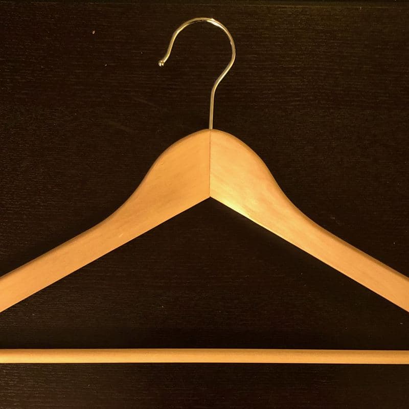 Wooden clothes hanger